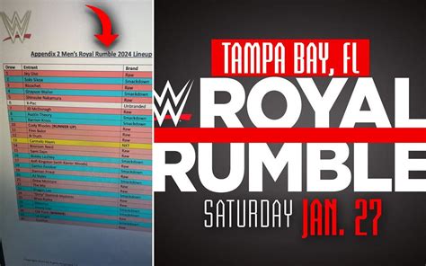 WWE Royal Rumble 2024 leaked match card, participants